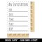 An Invitation Party RSVP Rectangle Rubber Stamp for Stamping Crafting